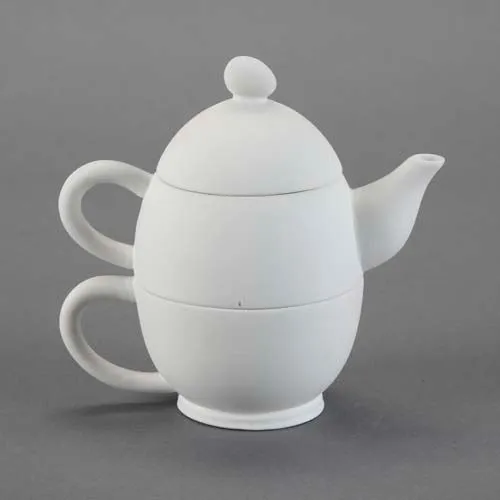 Picture of Ceramic Bisque 21447 Oval Tea-For-One