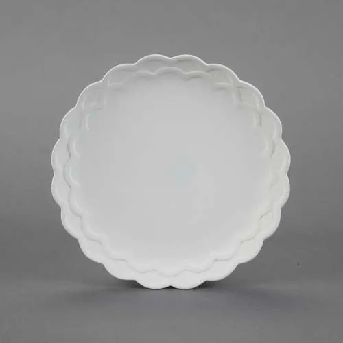 Picture of Ceramic Bisque 31217 Scalloped Salad Plate