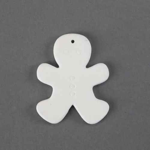 Picture of Ceramic Bisque 31984 Gingerbread Man Ornament 24pc