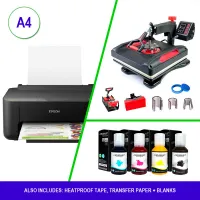 Picture of Sublimation Starter Kit Epson A4 Printer ET1810 + Heat Press 8 in 1 + Blanks