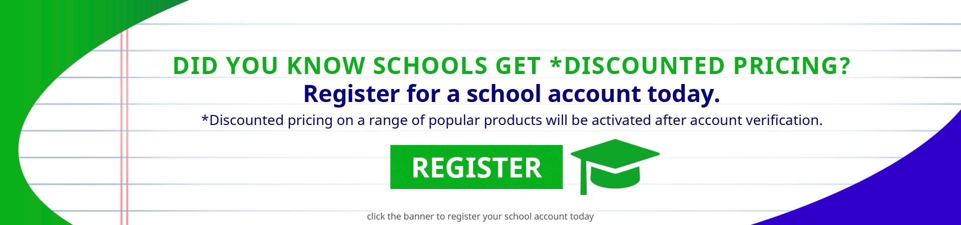 Register for a school account to get access to discounted pricing!