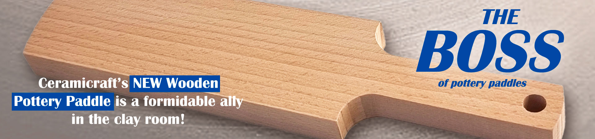 Ceramicraft’s NEW Wooden Pottery Paddle is a formidable ally in the clay room!
