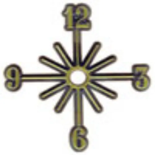 Picture of Starburst Clock Numerals - Gold 16mm (100mm Diameter)