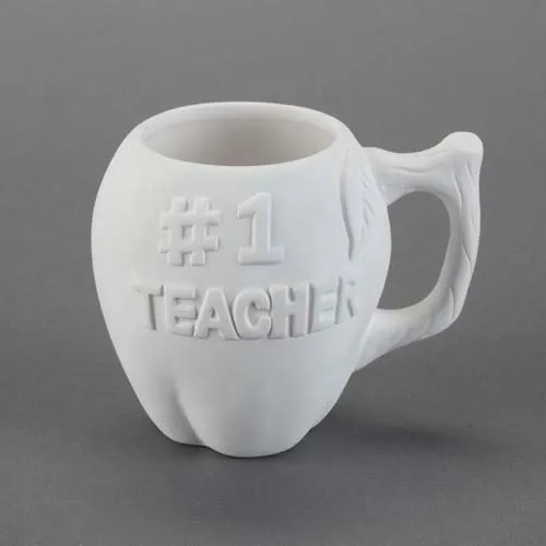 Picture of Ceramic Bisque 21442 Apple Teacher Mug 6pc