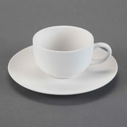 Picture of Ceramic Bisque 24802 Tea Cup and Saucer