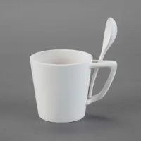 Picture of Ceramic Bisque 27156 Snack Mug with Spoon 6pc