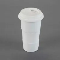Picture of Ceramic Bisque 28552 Travel Cup with Removable Silicone Sleeve and Lid 6pc