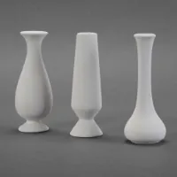 Picture of Ceramic Bisque 21674 Assorted Bud Vases 18pc