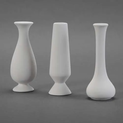 Picture of Ceramic Bisque 21674 Assorted Bud Vases 18pc