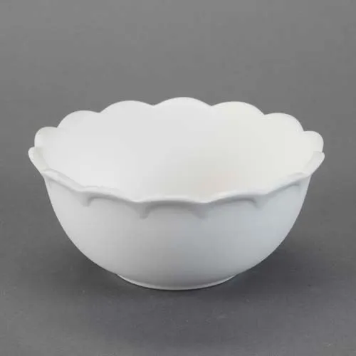 Picture of Ceramic Bisque 31218 Scalloped Bowl 6pc