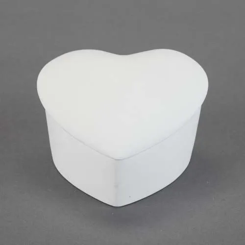 Picture of Ceramic Bisque 22679 Slanted Heart Box