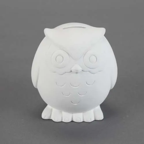 Picture of Ceramic Bisque 29856 Tot Hoot Bank 6pc