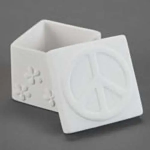 Picture of Ceramic Bisque 29877 Peace and Daisy Box