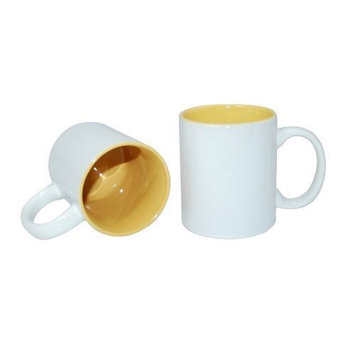 Picture of Permasub Sublimation White Mug 11oz - Yellow Inner