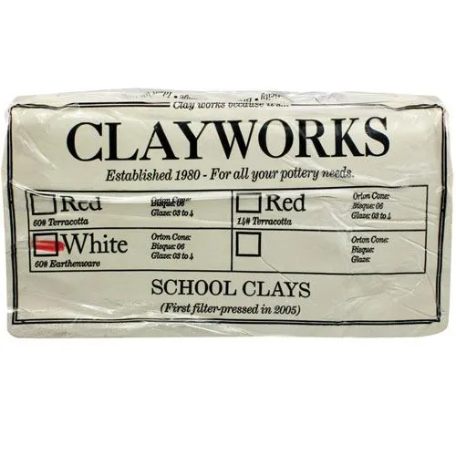 Picture of Clayworks School White Earthenware Clay10kg