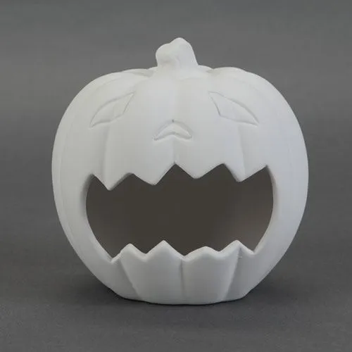 Picture of Ceramic Bisque 34375 Frightful Pumpkin Candy Holder 4pc