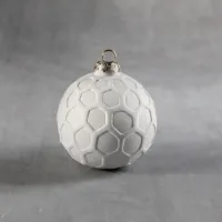 Picture of Ceramic Bisque 35973 Hexagon Round Ornament 12pc