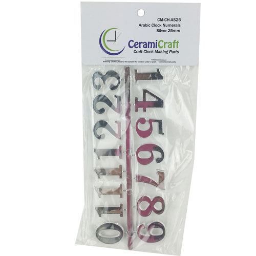 Picture of Arabic Clock Numerals - Silver 25mm