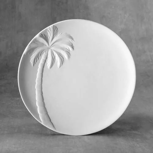 Picture of Ceramic Bisque 37482 Palm Tree Plate