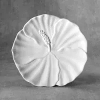 Picture of Ceramic Bisque 37483 Hibiscus Plate 6pc