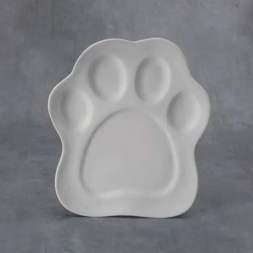 Picture of Ceramic Bisque 38242 Paw Print Plate