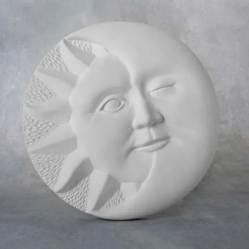 Picture of Ceramic Bisque 38330 Sun/Moon Plaque