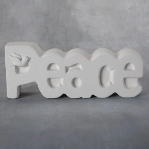 Picture of Ceramic Bisque 38425 Peace Plaque 6pc