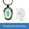 Picture of Sublimation Metal Keyring Oval