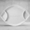 Picture of Ceramic Bisque 38550 Divided Football Dish 6pc