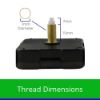 Picture of Quartz Clock Movement Thread 15mm
