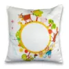 Picture of Kids Cartoon Farm Animals Sublimation Cushion Cover - Yellow