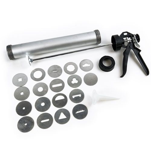 Picture of Handheld 15" Large Clay Extruder includes 18 Dies