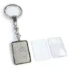 Picture of Sublimation Crystal Alloy Keychain Silver Rectangle