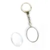 Picture of Sublimation Crystal Alloy Keychain Silver Oval