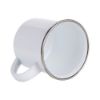Picture of Sublimation Enamel Coffee Mug 360ml - White/Silver