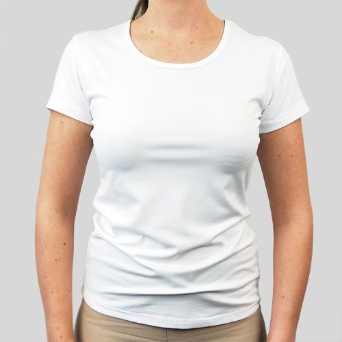 Picture of Sublimation Polyester T-Shirt White Ladies - Large