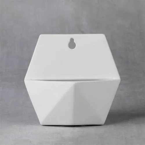 Picture of Ceramic Bisque 44383 Hexagon Wall Planter