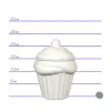 Picture of Ceramic Bisque 29050 Cupcake Cookie Jar 6pc