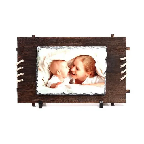Picture of Sublimation Rock Photo Slate 17x25cm with Laced Timber Frame