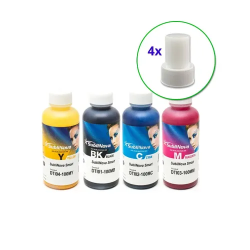 Picture of Inktec Sublimation Inks with EcoTank Compatible Caps - Set of 4