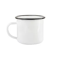 Picture of Permasub Sublimation Enamel Coffee Mug 350ml - White/Black Rim