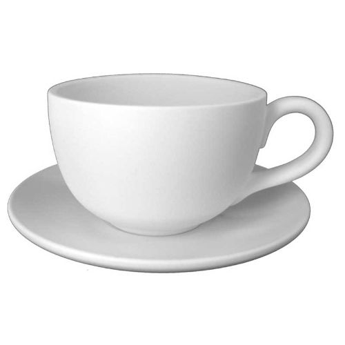 Picture of Ceramic Bisque Latte Cup and Saucer 6pc