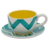 Picture of Ceramic Bisque Latte Cup and Saucer 6pc