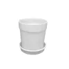 Picture of Ceramic Bisque Flower Pot with Tray 2pc