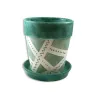 Picture of Ceramic Bisque Flower Pot with Tray 2pc