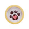Picture of Ceramic Bisque Paw Print Pet Bowl 4pc