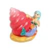 Picture of Ceramic Bisque Mermaid Shell Bank 4pc