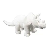 Picture of Ceramic Bisque Triceratops Dinosaur 4pc