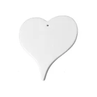 Picture of Ceramic Bisque Flat Heart Ornament 12pc