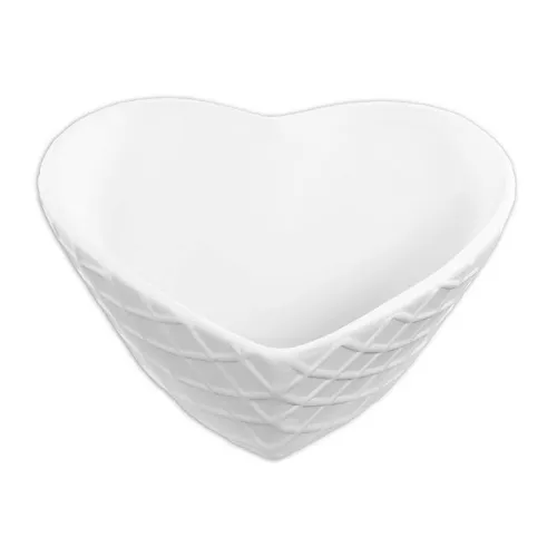 Picture of Ceramic Bisque Heart Waffle Bowl 6pc